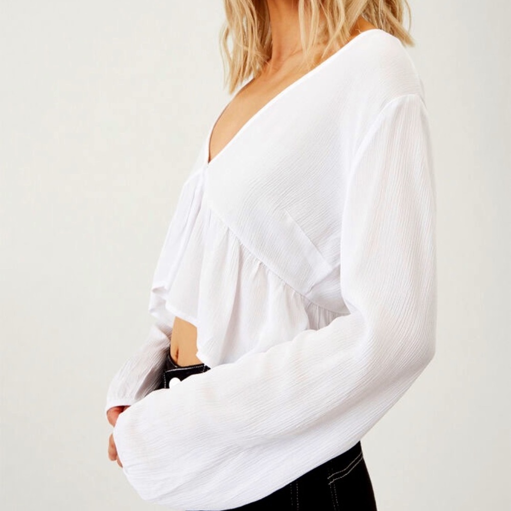 Single Button Front Top flowy